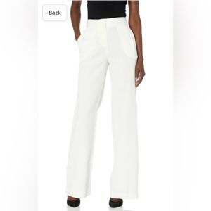 NWT Halston Straight-Fit Pleat Crepe Suit
Pants White